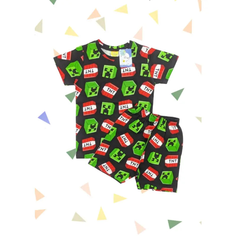 T-shirt with shorts | Co-ord Sets| TNT cube print