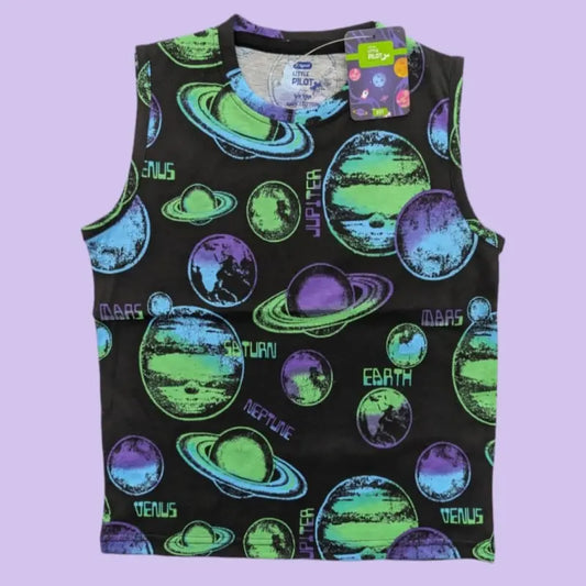 Sleeveless T-Shirt | Mars Earth print