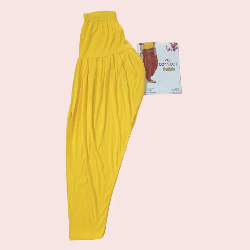 Women Semi Patiyala pants | Lemon Yellow