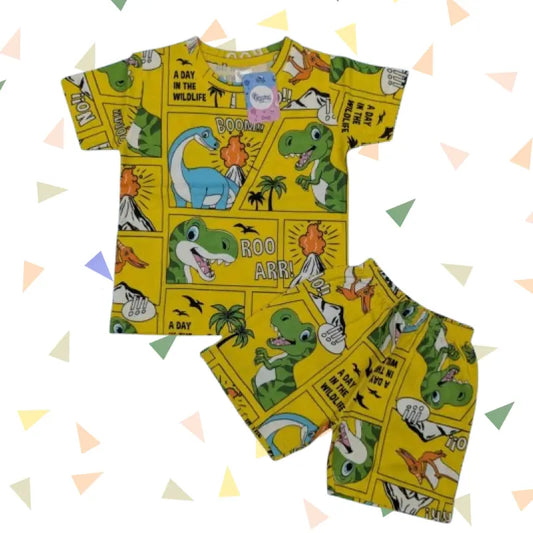 Baby Boy Set - Yellow Dino