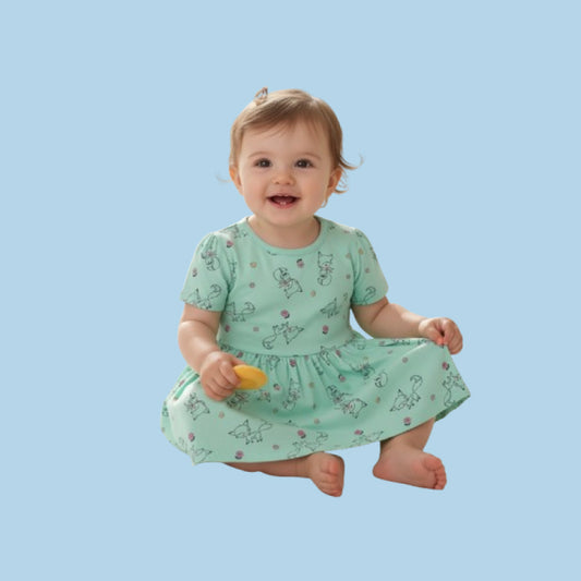 Baby Frock |  Girl baby frock | Fox print
