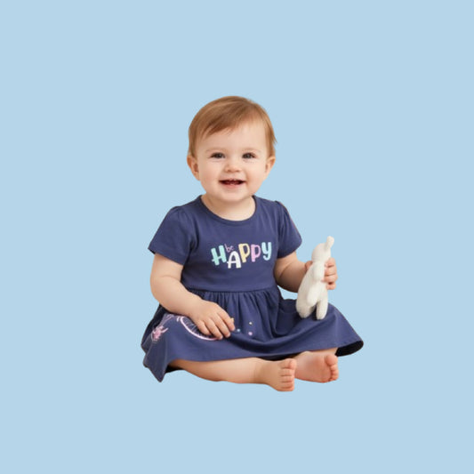 Baby Frock |  Girl baby frock | Happy cycle print
