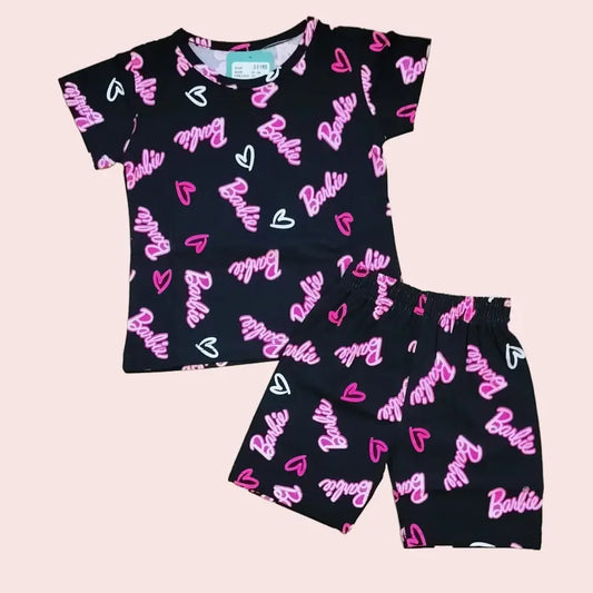 Girls Shorts Set | Barbie in black