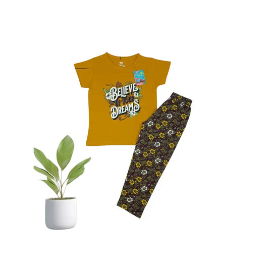 Girls Pant Set | Believe in your dreams