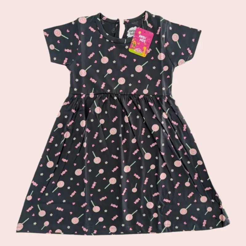 Premium Frocks | PHFROCK| Dark Greyish Navy blue candy