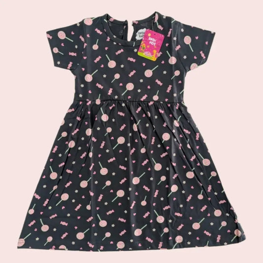 Premium Frocks | PHFROCK| Dark Greyish Navy blue candy