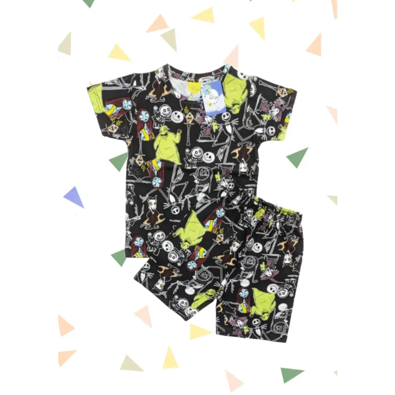 T-shirt with shorts | Co-ord Sets| Black Monster