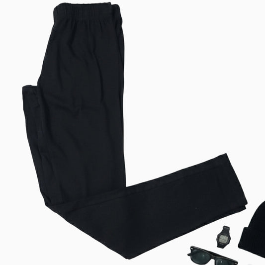 Girls Leggings | Black plain | Slim fit