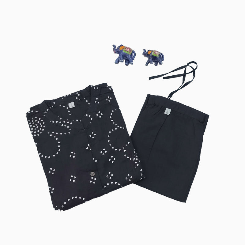 Women kurti with pant | A-line cut | Black co -ord set