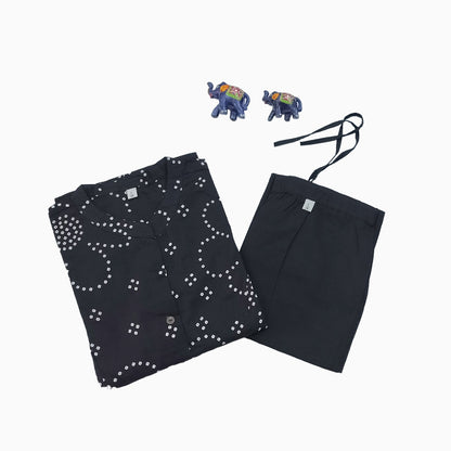 Women kurti with pant | A-line cut | Black co -ord set