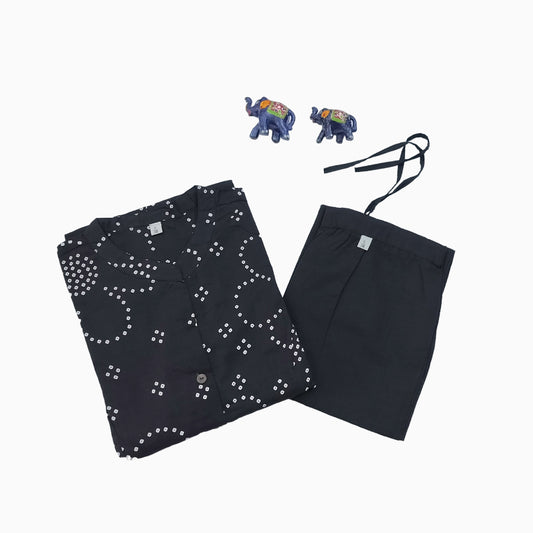 Women kurti with pant | A-line cut | Black co -ord set