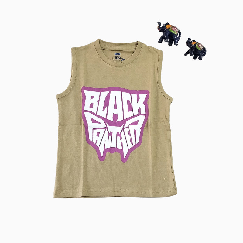 Boy Sleeveless T-shirt | SLT | Black Panther