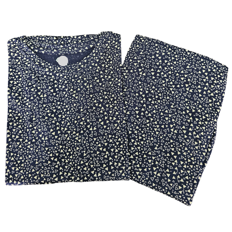 Women Co-ord Tshirt Pant set | Black Triangles