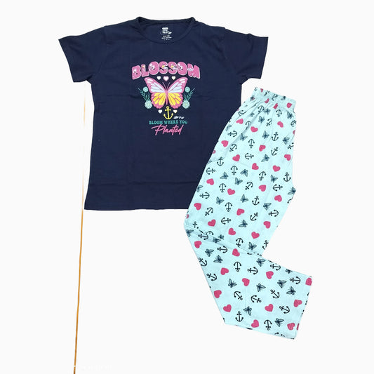 Girls Pant Set | Blossom print