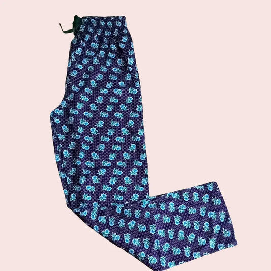 Women Pyjama Pant | Blue design in navy blue | WPYJAMA