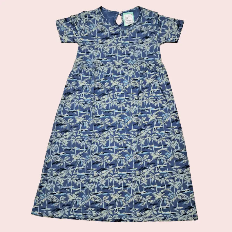 Cotton Frocks  | Coconut tree print
