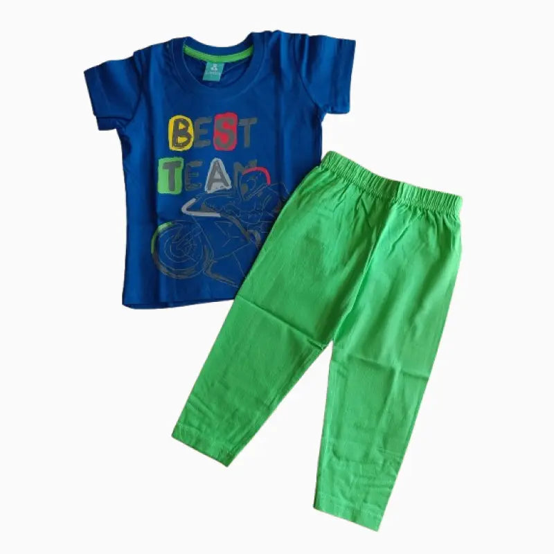 Kids Full pant set| Blue Best Team