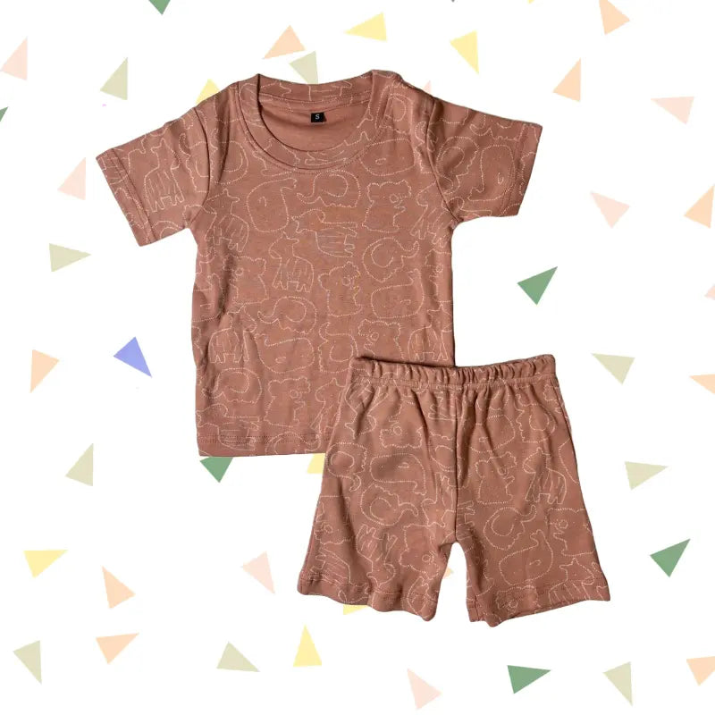 T-shirt with shorts co-ord sets| Interlock Fabric | COORDSET| Animation print