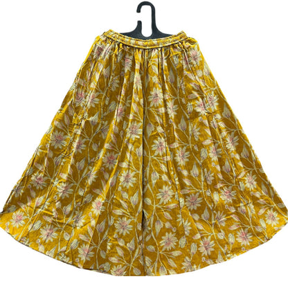 Women's Cotton 16 Kali Divider Skirt Palazzo Pants – Small Bhutta in Rust Orange