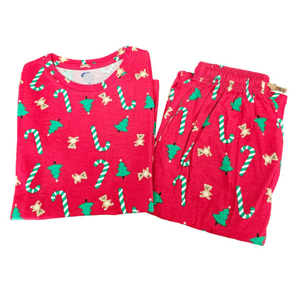 Women Co-ord Tshirt Pant set |christmas print