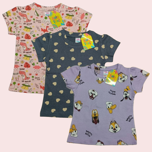 Girls T-Shirt |Pack of 3|  Combo G2