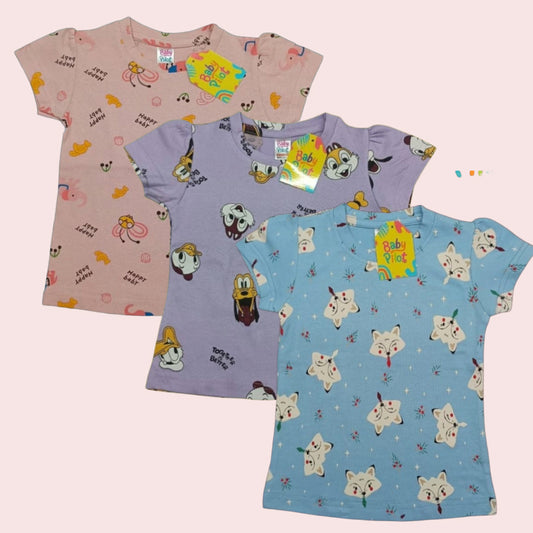 Girls T-Shirt |Pack of 3 |  Combo G6