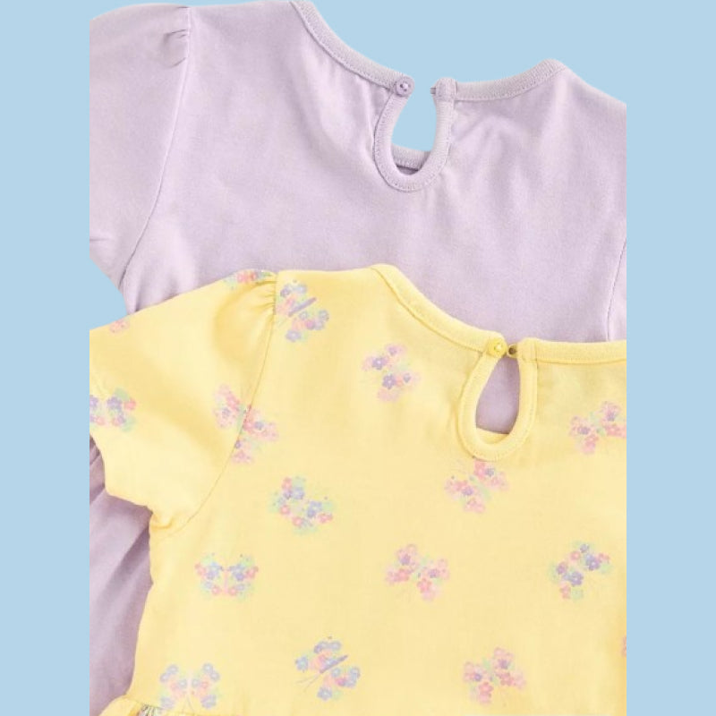 Baby Frock |  Girl baby frock | Butterfly in purple