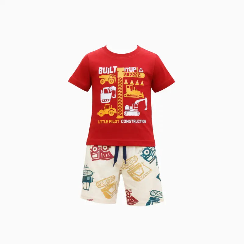 T-shirt with Shorts sets| BSET | Built conversation print