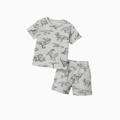 T-shirt with shorts | Co-ord Sets| BSS| Dino print