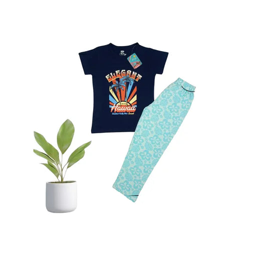 Girls Pant Set | Elegant print