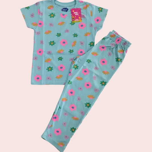 Girls Pant Set | Flowers print