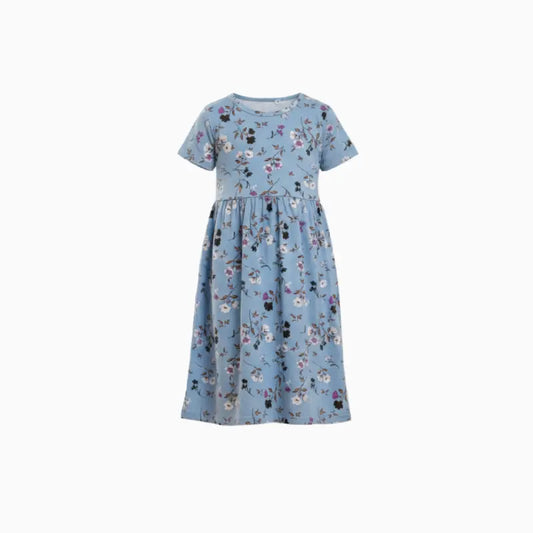 Cotton Frocks  | Pale blue with foral print