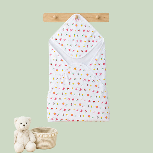 Muslin Hooded Towel | Fruits print