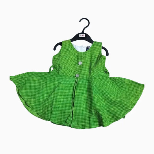 Cotton Frock | With lining Material | Green