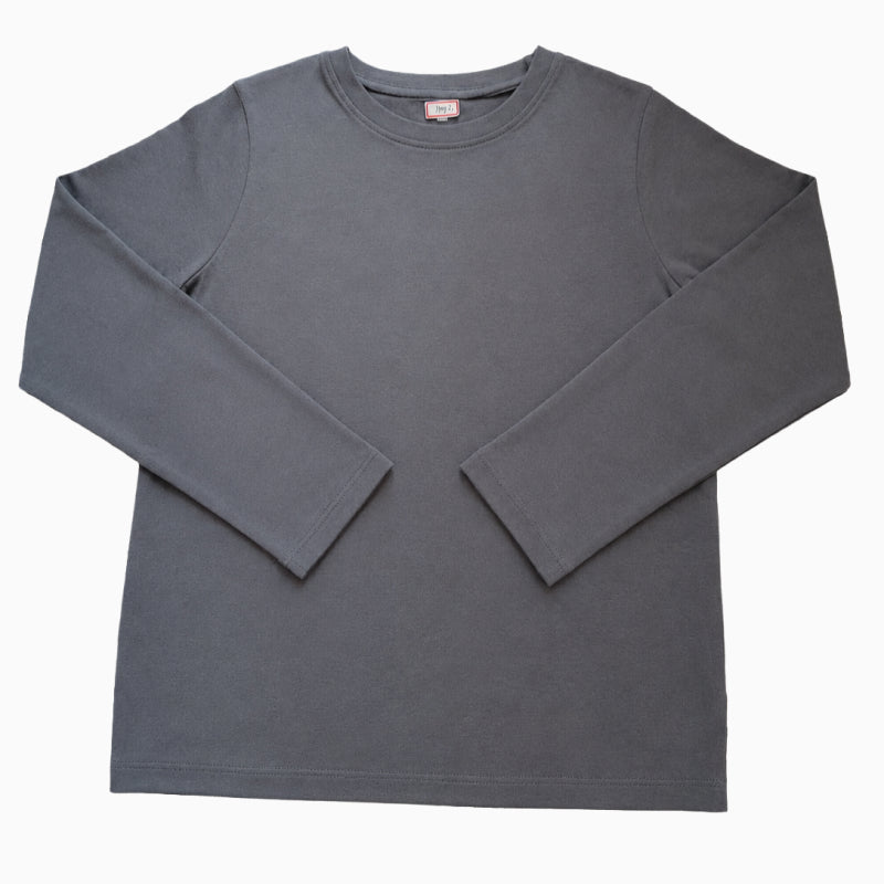 Boys Premium full sleeve T-shirt | Grey plain