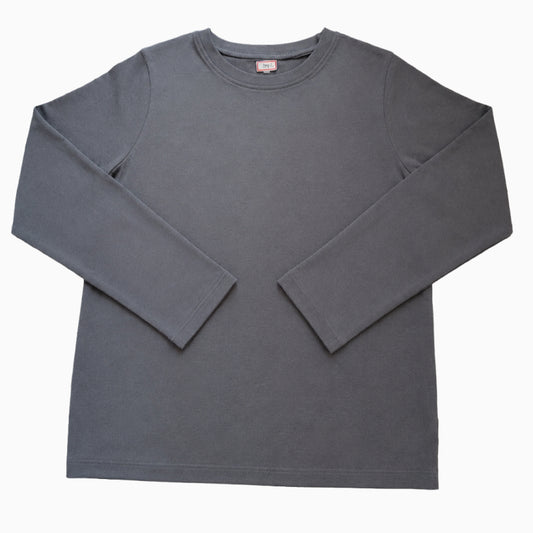 Boys Premium full sleeve T-shirt | Grey plain