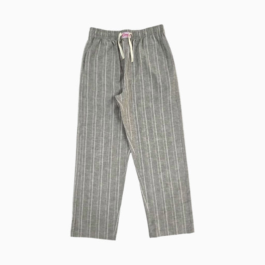 Women woven cotton Pyjama Pant | Greenish Grey stripes print