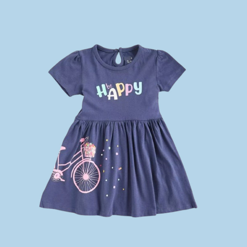 Baby Frock |  Girl baby frock | Happy cycle print