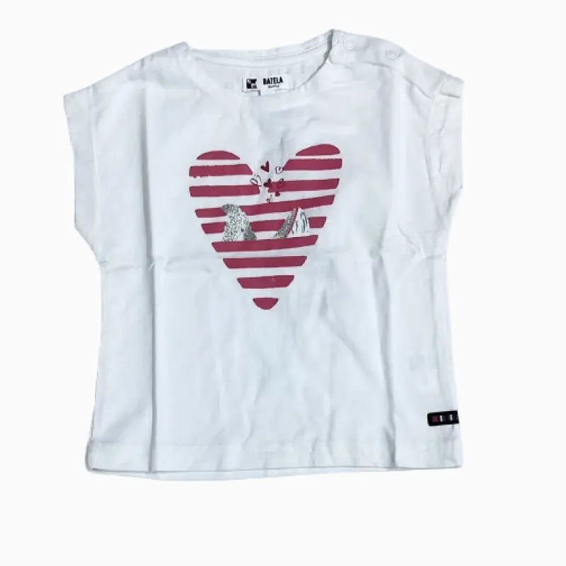 Girl T shirt | Red heart print
