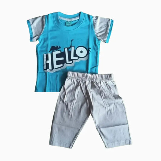 Kids Capri set| Hello Blue