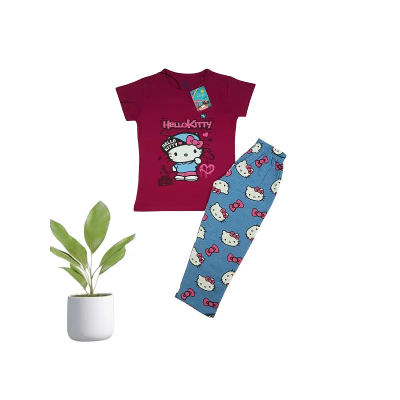 Girls Pant Set | Hello kitty print