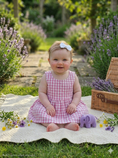 Girls Frocks | Pink Checks
