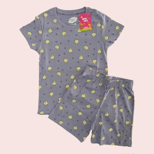 Girls Shorts Set | Kitten with heart