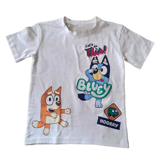 Kids Premium T-shirt | Bluey in half white