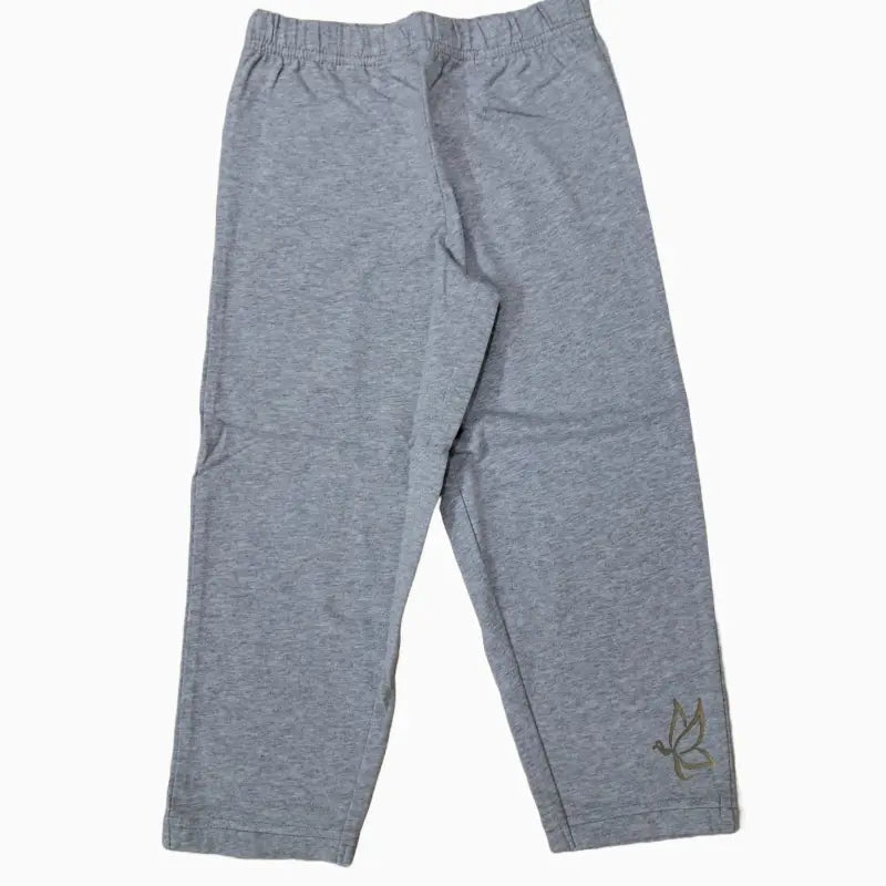 Girls plain capri Pants | Light Grey Melange