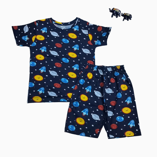 T-shirt with shorts | Co-ord Sets| BSS| Multicolors smiley print