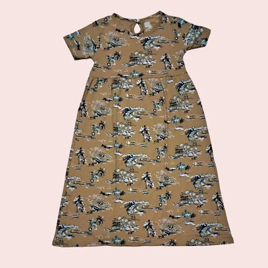 Cotton Frocks  | Mustard sand