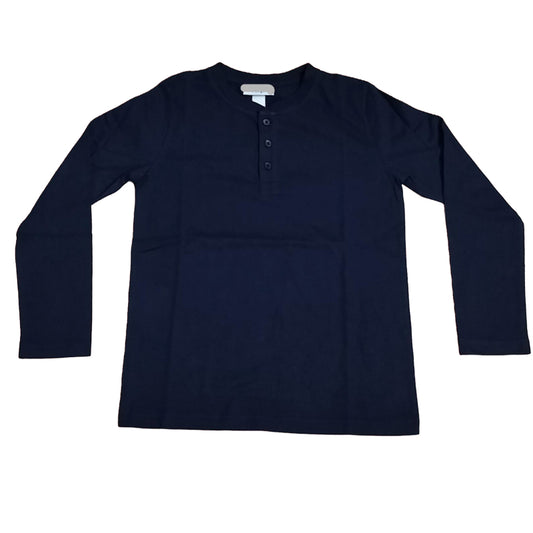 Boys Premium full sleeve T- shirt | Navy blue plain