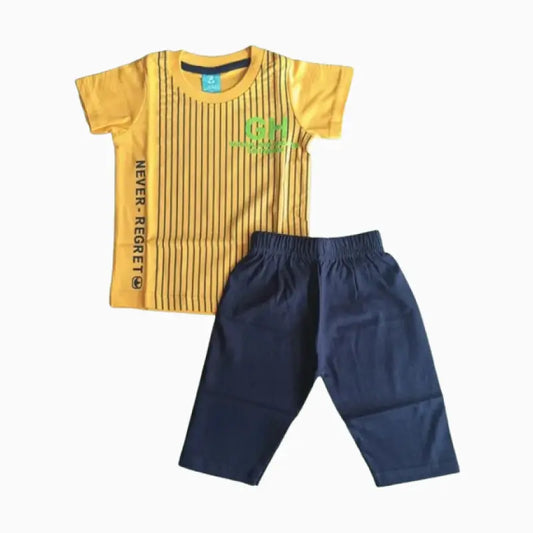 Kids Capri set| Never Regret in yellow