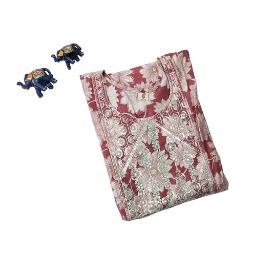 Women Anarkali | Dark pinkish onion color